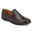 Amico Men's Synthetic Leather Loafer Shoes Brown