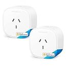 meross Smart WiFi Plug with Energy Monitor, 2Pack, Works with Apple HomeKit, Alexa, Google Assistant, and SmartThings