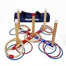 Ring Toss Game Wooden Quoits Throwing Tossing Game Set with Carry Bag