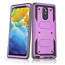 Asuwish Phone Case for LG Stylo 4 Cover Hybrid Shockproof Hard Drop Proof Full Body Protective Heavy Duty Cell Accessories Stylo4 Plus LGstylo4 Sylo4 Style 04 4+ Q Stylus Alpha Stlo4 Women Men Purple