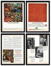 1967 Ozite Carpet Tile Vectra Fiber 2p / Royalcote Living Wall Masonite Print Ad