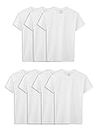 Fruit of the Loom Big Cotton T Shirt, Boys-7 Pack-White, Small