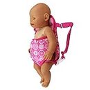 LOOM TREE® Cute Kids Backpack Schoolbag Doll Carrier Bag for 18inch American Girl Pink Flower Pattern | Authentic Collector's Piece | Rare Collectible | 1 Piece Doll Travel Backpack | Pink