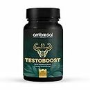 Ambrosial Testoboost Ultra Premium Herbal Testosterone Booster for Men | Blend of 3 Natural Herbs Testosterone Supplements for Men | Support Muscle Growth & Energy Boost (Pack of 1-60 Capsules)