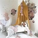 Dyna-Living Canopy Bed Curtains for Kids Rooms or Cribs Canopy Tent for Girls Yellow Canopy for Bed Curtains from Ceiling