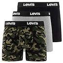 Levi's Boxer Briefs for Men, Cotton Stretch Breathable Men's Underwear 3 Pack Camo/Grey/Black