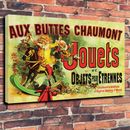 Aux Buttes Chaumont Spielzeug Freunde bedrucktes Leinwandbild mehrere Größen