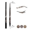 Music Flower 2 in 1 Eyebrow Pencil, Waterproof & Long Lasting Liquid Eyebrow Pen, Dual Ended Pencil Fills and Defines Brow Tint with the Precision & Definition of Microblading, Brown