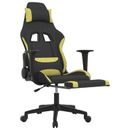 Inbox Zero Gaming Chair Massage Computer Chair w/ Footrest for Office Fabric in Green/Black | 50 H x 25.2 W x 23.6 D in | Wayfair