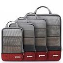 Prezon Komprimierbaren Packwürfeln zur Organisation Ihres Reisegepäcks, Compression Packing Cube, Packtaschen Set & Gepäck Organizer für Rucksack & Koffer