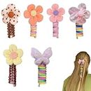 6PCS Colorful Telephone Wire Hair Bands for Kids Phone Cord Hair Ties Telephone Line Hair Bands Braided Telephone Wire Hair Bands Waterproof High Elastic Rubber Headwear Cute Hair Accessory and Girls