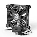 ELUTENG USB Fan 120mm 5V with Rubber Shock Pad 3 Adjustable Speed 1500 RPM USB PC Computer Fan Electronics USB Cooling Fan with Metal Protective Case for Laptop/TV Box/AV Cabint/PS4/Router