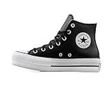 Converse Women's Chuck Taylor All Star Leopard Platform High Top Sneakers, Black/Black/White, 5.5