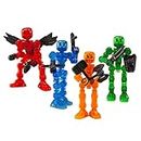 Zing Klikbot, Series 3 Guardians, Complete Set of 4 Poseable Action Figures with Weapons, Translucent, Create Stop Motion Animation, for Ages 6 and Up (Series 1 Heroes)