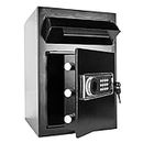 BGHSCA 2.5 Cub Security Business Safe and Lock Box with Digital Keypad, Drop Slot Safes with Front Load Drop Box for Money and Mail, Business