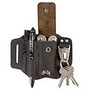 Valhalla Gear, Tactical Tool Holder for 1.5-Inch Wide Belt Handmade from Full Grain Leather - Bourbon Brown