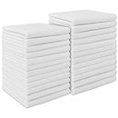 AIDEA Microfiber Cleaning Cloths White-24PK, Absorbent Cleaning Rags, Dusting Cloth Microfiber Cloth, Lint-Free Rags Cleaning Cloths, Dish Towels White(11.5 in.x 11.5 in.)