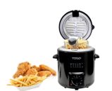 TODO 0.9L Deep Fryer Adjustable Thermostat Dial Black Stainless Steel Housing...