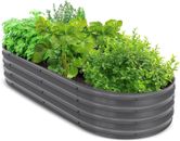 Planter Boxes Galvanized Raised Garden Bed Outdoor for Vegetables Utopia Home