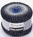 Yarn Art Flowers Moonlight Glitter Cotton Yarn,Silvery Cake,Multicolor Cotton,Soft,Rainbow Crochet,Metallic Lurex handknit Shiny,Weight 9.17oz Length 1093 Yards (3275)