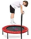 FIRST PLAY 45 inch Mini Trampoline I for Kids & Adults I Indoor & Outdoor Trampoline I Fitness & Exercise Trampoline I Powerful Loading Capacity of Upto 80KG (Red)