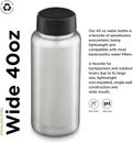 Klean Kanteen Wide 40 oz Extra-Wide Mouth 90% Recycled Easy to Fill