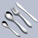 Parage Stainless Steel Cutlery Set - Set of 24, Silver (Contains: 6 Table Spoons, 6 Forks, 6 Tea Spoons, 6 Knives), Jazz