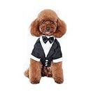 Keysui Pet Dog Clothes Solid-Colored Indossare Bretelle Business Suit Adatto per Primavera e Estate