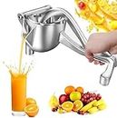 Buyerzone Aluminium Hand Press Juicer for Fruits Manual Fruit Juicer Machine Orange Juicer Citrus Juicer Metal Lime Juicer Instant, Multipurpose - Heavy Duty (Silver)