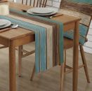 Farmhouse Table Runners 13x110inch ,Rustic Teal Table Runner for Kitchen Dining.