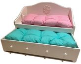 American Girl Dream Tagesbett SELTEN ausziehbares Bett im Ruhestand für 2 Puppen toller Zustand