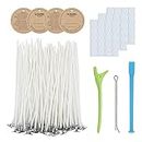 CandMak Candle Wick Kit, 60 Cotton Candle Wicks with Candle Making Tools for Candle Making (Thick 4"+6"+8")