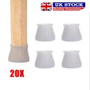 20Pcs Chair Floor Protectors Gray Silicon Chair Leg Cap Protection Cover