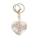 Sweet Love Heart Rose Flower Crystal Charm Pendant Purse Bag Key Ring Chain Gift by YXT