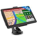 Jimwey Sat Nav GPS Navigation System 7 Inch 8GB Car Truck Satellite Navigator Device with 2022 EU UK Maps, Lifetime Free Updates