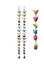 Aditri Creation Set of 2 Indian Traditional Door Hanging 15 Fabric Birds Tota String with Bell Festival Decoration for Home Wall Temple Bedroom Kids Room Home Décor Gifting(Size :- 24" Approx)