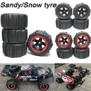 4Pcs 1/16 1/14 1/12 Snow Sand Tires Anti Slip Rubber Tyre for HBX MJX ZWN WPL Off-road Vehicle Smax