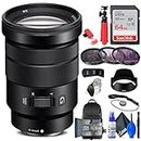 Sony E PZ 18-105mm f/4 G OSS Lens (SELP18105G) + Filter Kit + Backpack + 64GB Card + Card Reader + Flex Tripod + Memory Wallet + Cap Keeper + Cleaning Kit + Hand Strap + More