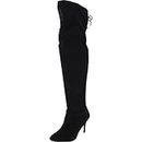 Zigi Soho Womens Silla Faux Suede Over-The-Knee Boots Black 8.5 Medium (B,M)