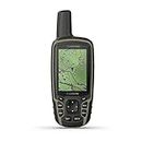 Garmin GPSMAP 64sx, GPS palmare con altimetro e bussola, precaricato con mappe TopoActive, nero/marrone chiaro