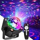 Party Lights Disco Ball,Disco Light+LED Black Light Sound Activated DJ Light 6 Colors for Home Room Dance Parties Birthday Karaoke Halloween Christmas