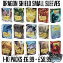 DRAGON SHIELD SMALL CARD SLEEVES MATTE JAPANESE SIZE YUGIOH SLEEVES 1-10 PACKS!