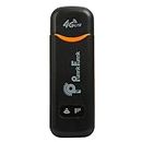 PunnkFunnk 4G LTE WiFi USB Band Dongle Stick with All SIM Network Support | 4G Data Card with up to 150Mbps Data Speed, Fast 4G Dongle, SIM Adapter Included (Black)(Made by MELBON)