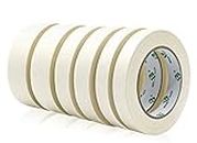 BOMEI PACK Masking Tape, 18mm, 24mm and 36mm x 55m, 6 Rolls for General Painting