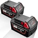 JYJZPB 2 Pack 6.5Ah M-18 Batteries for Milwaukee M18 Battery Lithium High Output 48-11-1850 48-11-1862 48-11-1840 48-11-1828 48-11-1815 for Milwaukee M18 Tools