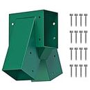 BeneLabel Set di staffe per altalena centrali con telaio a A, set di staffe in acciaio resistente, con hardware di montaggio, kit per altalena fai da te per 2 gambe (4 x 4) e 1 fascio (4 x 6), verde