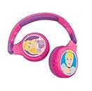 Lexibook Disney Principessa Cuffie Bluetooth 2-in-1 per bambini - Stereo senza fili cablato, cassaforte per bambini per ragazze, pieghevole, regolabile, HPBT010DP