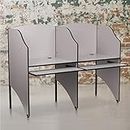 Flash Furniture Kevin Starter Study Carrel with Thermal Fused Surface and Panels and Wire Management Grommets in Nebula Grey Finish