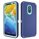 Asuwish Phone Case for LG Stylo 4 Cell Cover Hybrid Rugged Shockproof Protective Full Body Heavy Duty Mobile Accessories Stylo4 Plus LGstylo4 Sylo4 Style 04 4+ Q Stylus Alpha Stlo4 Women Men Blue