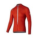 Santic Men's Cycling Jersey Long Sleeve Cycling Tops for Men Biking Jersey Cycling Shirts Breathable Red XL